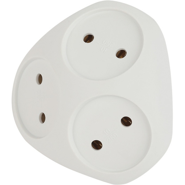 Разветвитель электрический без заземлением ЭРА SPx-3-W (Б0053481)