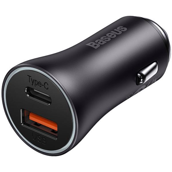 Автомобильное зарядное устройство Baseus Golden Contactor Max Dual Fast Charger Car Charger U+C CGJM000113