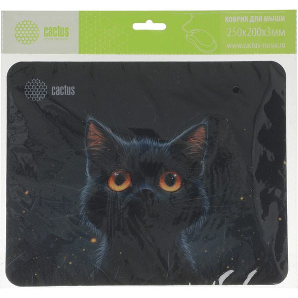 Коврик для мыши Cactus Black Cat (CS-MPC-D09S)