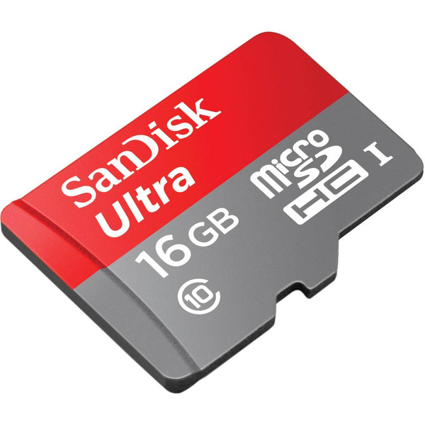 Карта памяти SANDISK microSDHC 16GB 10 CL, UHS-I c адаптером (SDSQUNC-016G-GN6MA)