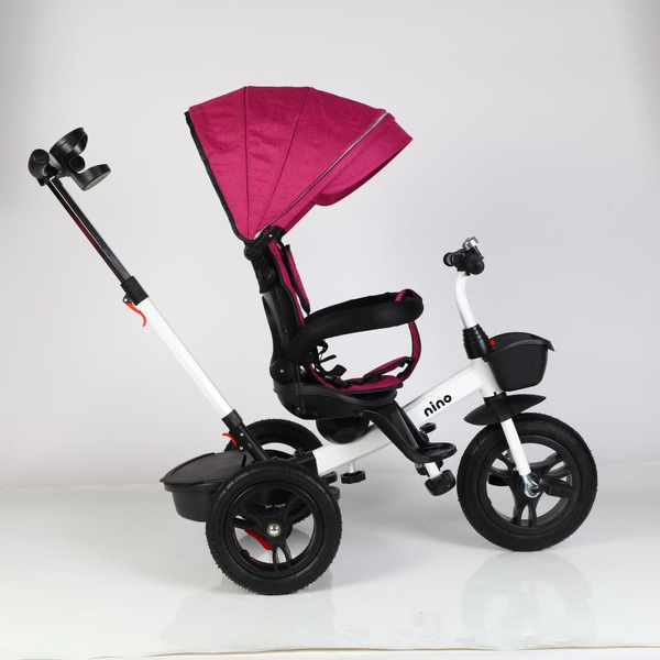 Трехколесный велосипед с ручкой NINO 6688 (красный)