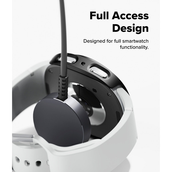 Чехол Ringke SLIM для Galaxy Watch 8 44mm CLEAR(1шт) + MATTE BLACK(1шт)