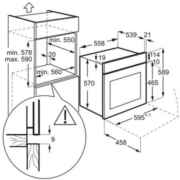 Электрический духовой шкаф Electrolux EOF3H50BX