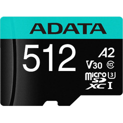 Карта памяти ADATA Premier Pro AUSDX512GUI3V30SA2-RA1 microSDXC 512GB (с адаптером)