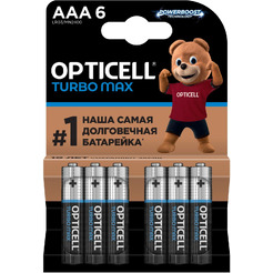 Элемент питания OPTICELL AAА LR03 BP6 Turbo Max