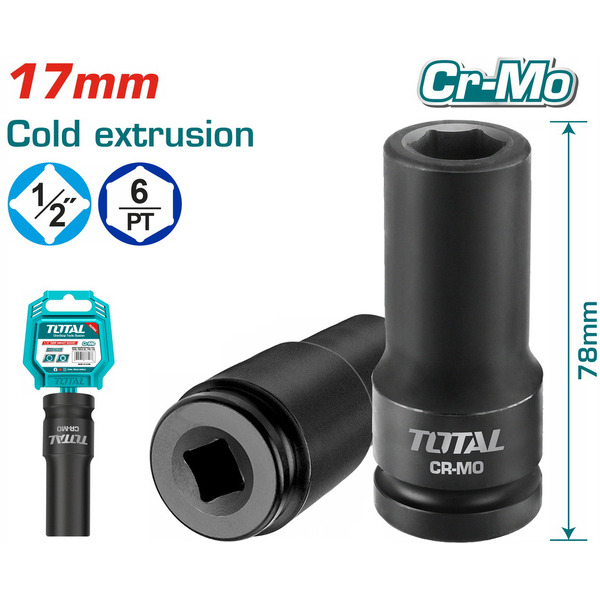 Торцевая головка удлиненная ударная TOTAL THDIS12171L