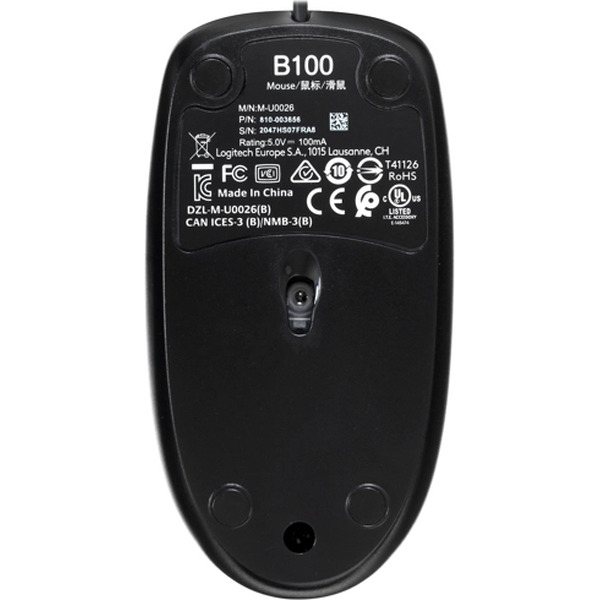 Мышь Logitech B100 (черный)