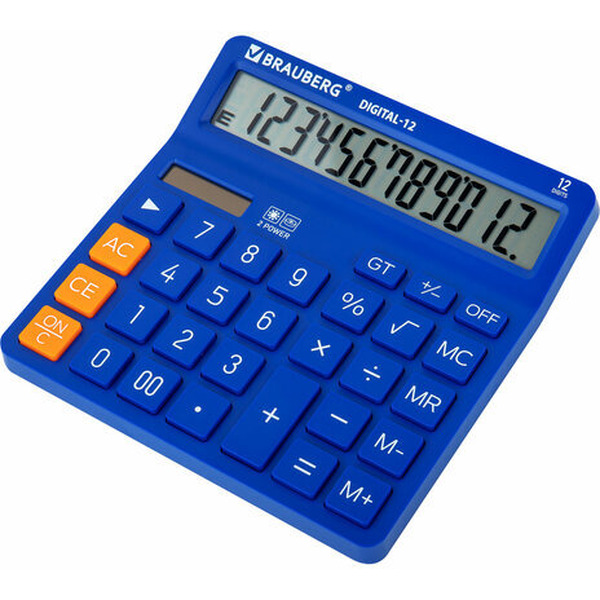 Калькулятор BRAUBERG Digital-12 272969 (синий)