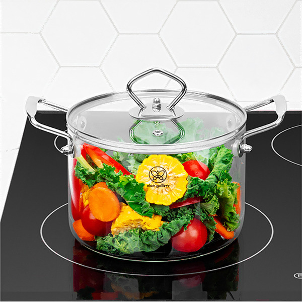 Кастрюля Elan Gallery Crystal Glass 360170