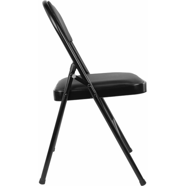 Стул складной BRABIX Golf Plus CF-003 КОМФОРТ (черный каркас, кожзам черный) 533026