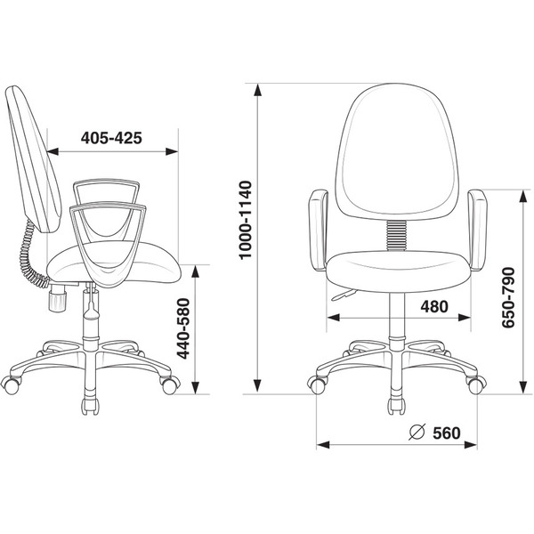 Кресло Бюрократ Престиж+ / CH-1300N/3C1 (серый)
