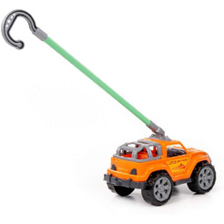 Игрушка-каталка Полесье Легионер с ручкой 63936 (оранжевый)