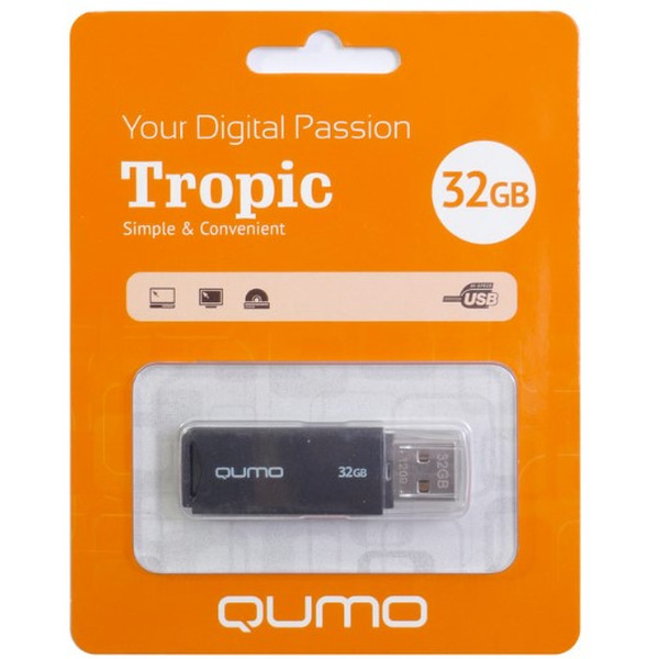 Флеш-накопитель Qumo QM32GUD-TRP-Black