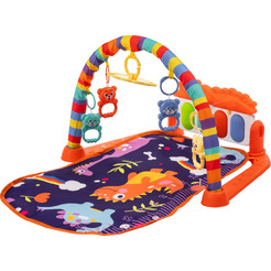 Развивающий коврик Labalu Динозавры прямоугольный (оранжевый)