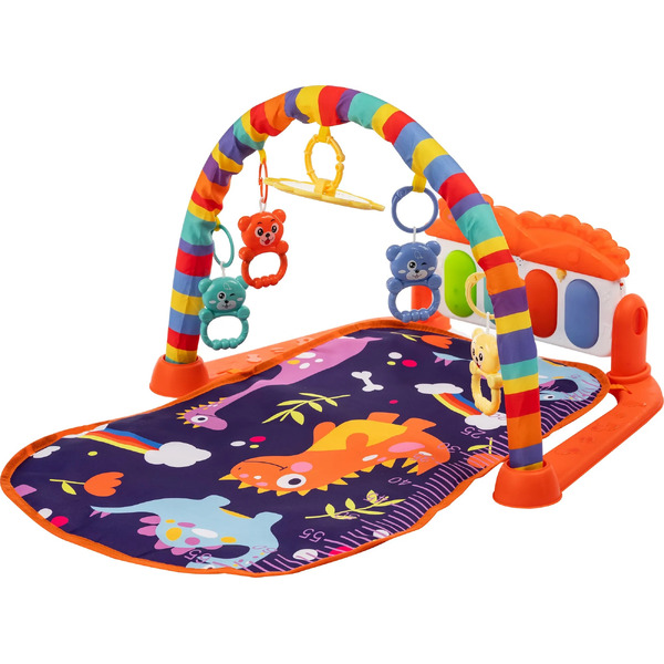 Развивающий коврик Labalu Динозавры прямоугольный (оранжевый)