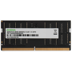 Оперативная память Digma 32ГБ DDR5 SODIMM 4800 МГц DGMAS54800032D
