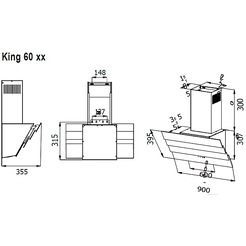 Вытяжка наклонная Evelux King 60 BG