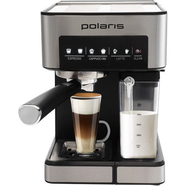 Кофеварка эспрессо POLARIS PCM 1541E Adore Cappuccino (Нержавеющая сталь)