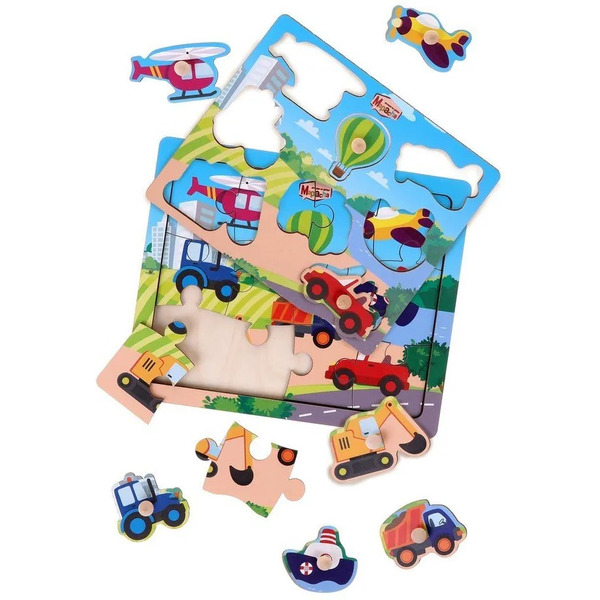 Развивающая игра Mapacha Вкладыши. Транспорт 962011