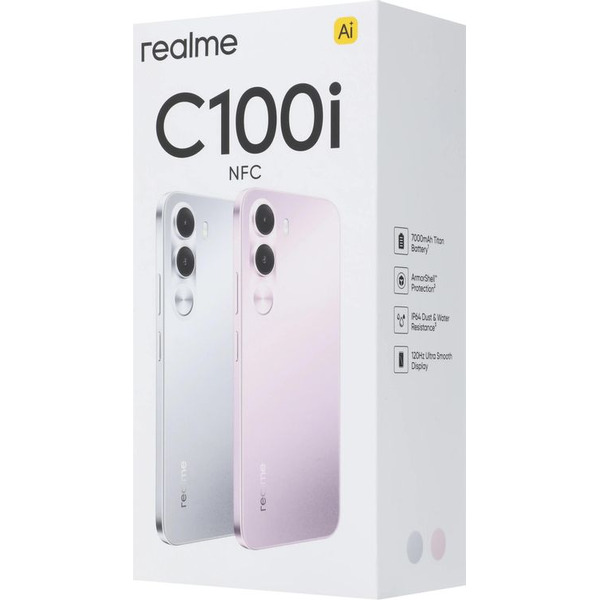 Телефон Realme C100i RMX5377 4GB/128GB (серебристый)