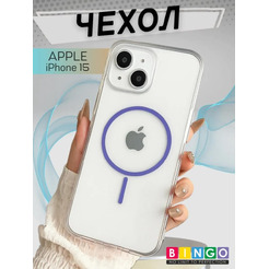 Бампер Bingo Thin Circle для APPLE iPhone 15 (фиолетовый)