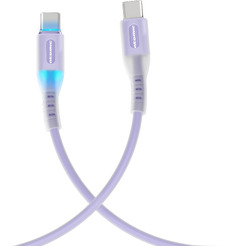 Кабель Atomic Ledit USB-C-USB-C PD 60W LED 30.371 (1.2м, фиолетовый)