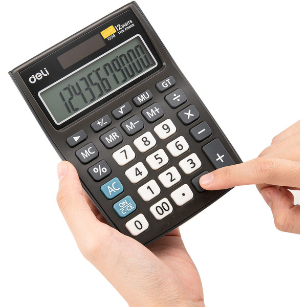 Калькулятор Deli E1238black