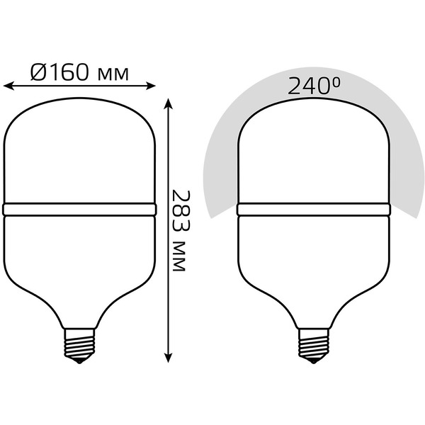 Светодиодная лампочка Gauss Elementary T160 60W 5400lm 4000K 63235