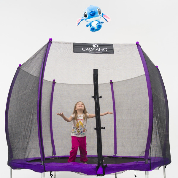Батут Calviano 252 см - 8ft OUTSIDE master purple