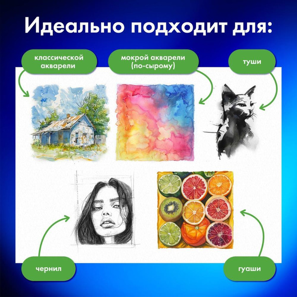 Бумага для акварели BRAUBERG А3 40л, 200г/м2 ART CLASSIC 116886