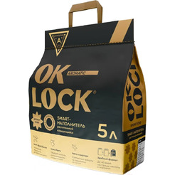 Наполнитель для туалета Ok-Lock Растительный Кофе комкующийся (2.15кг/5л)