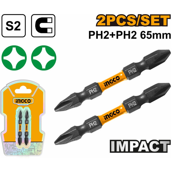 Ударная бита INGCO SDBIM72PH265 (2 шт)