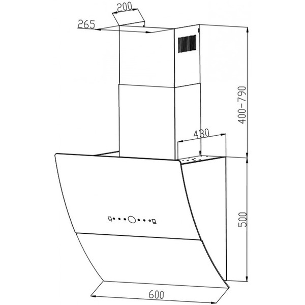 Вытяжка GRAND Turino GC 60 (черный)