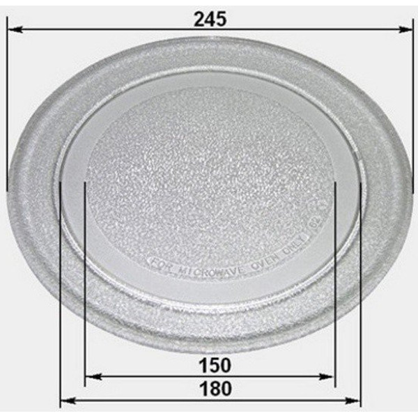 Тарелка для свч DR.ELECTRO 95pm03 LG, 245мм