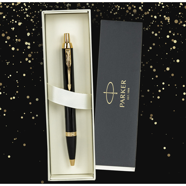 Ручка PARKER IM Core Black Lacquer GT (ежедневник А5 черный, пакет) 880899