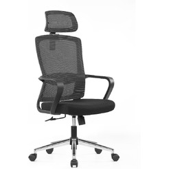 Кресло компьютерное SitZone U-060A сетка/ткань,черный,крестов.хром