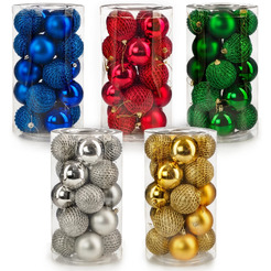 Набор новогодних шаров Ausini V5055 (красный)