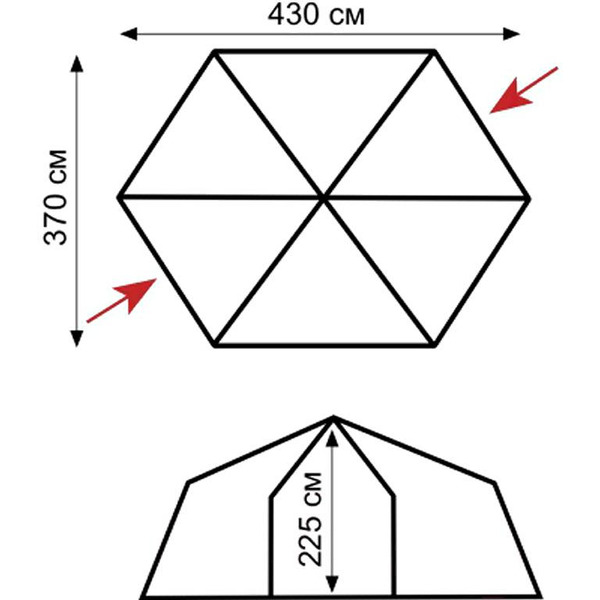 Палатка-Шатер Tramp LITE Mosquito Blue 4.3х3.7х2.25 м (V2)