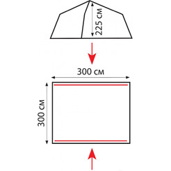 Палатка-Шатер Tramp Bungalow LUX Green 3х3х2.25 м (V2)