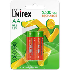 Аккумулятор Mirex AA 2500mAh 2 шт 23702-HR6-25-E2