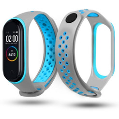 Ремешок CASE Nike для Mi Band 3/4 серо-голубой