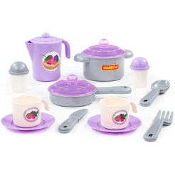 Набор игрушечной посуды Полесье Настенька 79916 (на 2 персоны)
