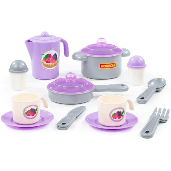 Набор игрушечной посуды Полесье Настенька 79916 (на 2 персоны)