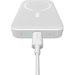 Внешний аккумулятор Baseus Magnetic Mini Air Wireless Fast Charge Power Bank 20W 6000mAh (белый)