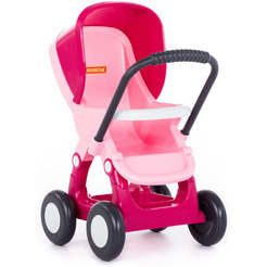 Коляска для кукол прогулочная Полесье  Alisa" 4-х колёсная 95220 (розовая)