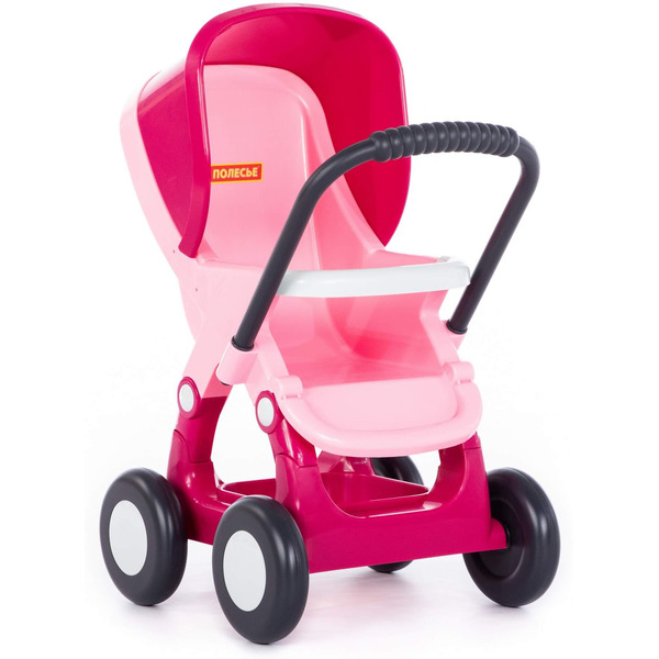 Коляска для кукол прогулочная Полесье  Alisa" 4-х колёсная 95220 (розовая)