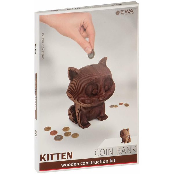 Модель в виде конструктора EWA Кошечка-копилка
