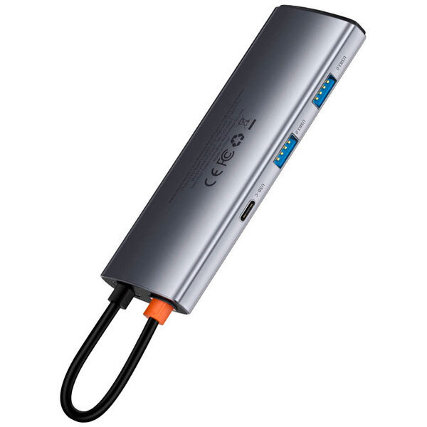Док-станция Baseus Metal Gleam Series 7-in-1 Multifunctional Type-C WKWG020113