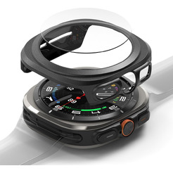 Чехол с защитным стеклом Ringke SLIM & TEMPERED GLASS для GALAXY WATCH ULTRA (47 MM) TITANIUM BLACK