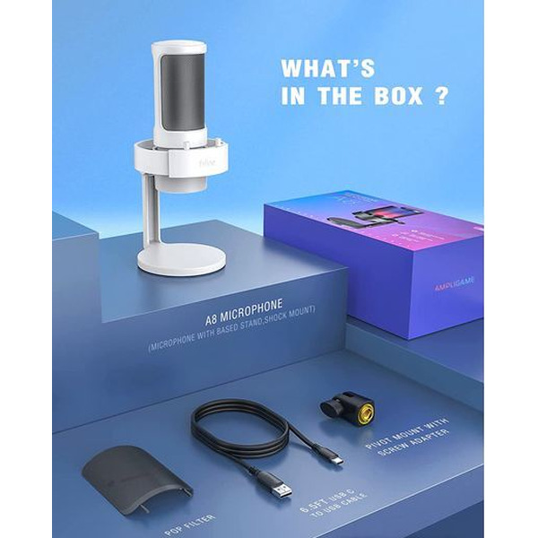 Микрофон FIFINE A8W (белый)